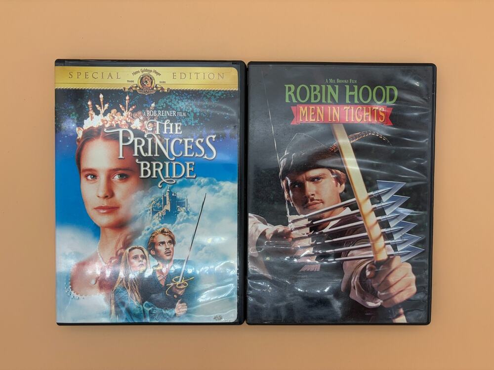 Princess Bride Robin Hood Men in Tights DVD Lot Cary Elwes Comedy Movies